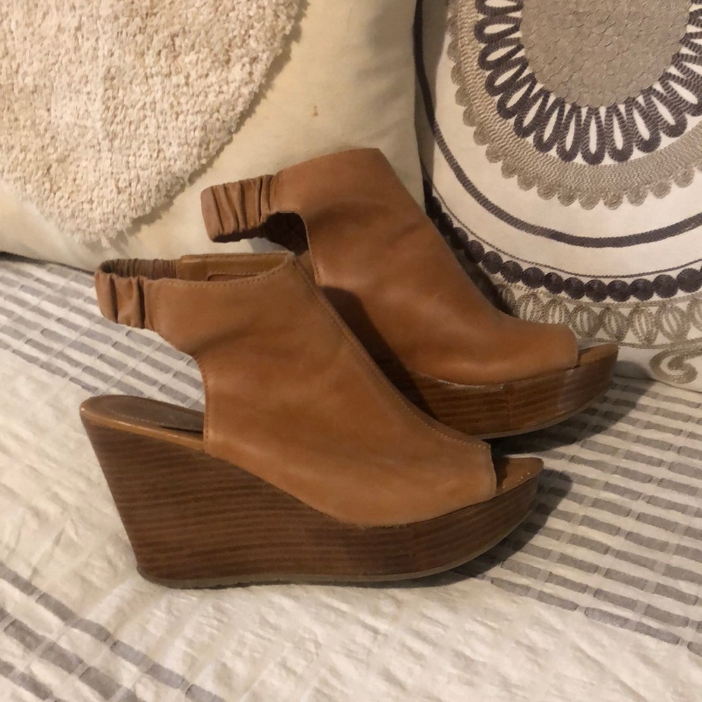 Kenneth Cole Reaction Wedges, light brown, size 8 1/2